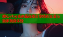 糖心vlog杏奈酱在线分享精彩生活与独家美食体验
