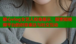 糖心vlog女艺人纹身展示，探索短视频平台的创意表达与社交互动