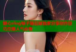 糖心vlog柚子猫花嫁独家分享创作技巧引爆人气必看