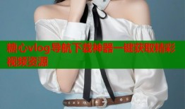 糖心vlog导航下载神器一键获取精彩视频资源