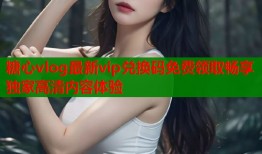 糖心vlog最新vip兑换码免费领取畅享独家高清内容体验