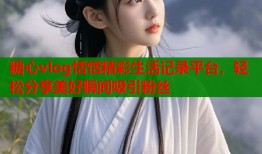 糖心vlog恬恬精彩生活记录平台，轻松分享美好瞬间吸引粉丝