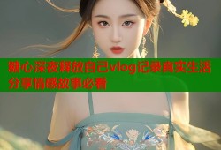 糖心深夜释放自己vlog记录真实生活分享情感故事必看