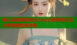 糖心深夜释放自己vlog记录真实生活分享情感故事必看
