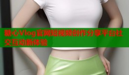 糖心Vlog官网短视频创作分享平台社交互动新体验
