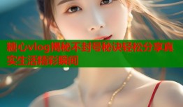 糖心vlog揭秘不封号秘诀轻松分享真实生活精彩瞬间