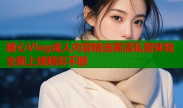糖心Vlog成人内容精选高清私密体验全新上线精彩不断
