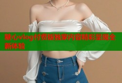 糖心vlog付费版独家内容精彩呈现全新体验