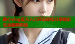 糖心vlog官方入口开启轻松分享精彩生活视频体验