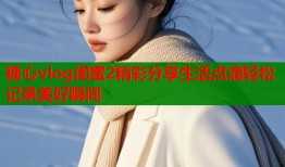 糖心vlog闺蜜2精彩分享生活点滴轻松记录美好瞬间
