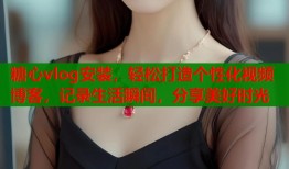 糖心vlog安装，轻松打造个性化视频博客，记录生活瞬间，分享美好时光