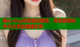 糖心vlog安装密码解锁，体验视频创作与分享的便捷世界