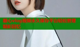 糖心vlog视频永久保存平台轻松管理精彩回忆