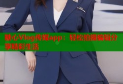 糖心Vlog传媒app：轻松拍摄编辑分享精彩生活