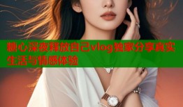 糖心深夜释放自己vlog独家分享真实生活与情感体验