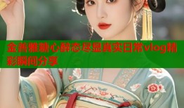 金善雅糖心醉态尽显真实日常vlog精彩瞬间分享