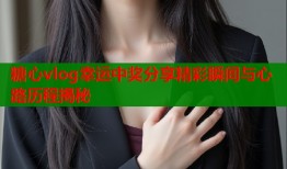 糖心vlog幸运中奖分享精彩瞬间与心路历程揭秘
