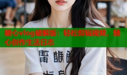 糖心vlog破解版：轻松剪辑视频，随心创作生活日志