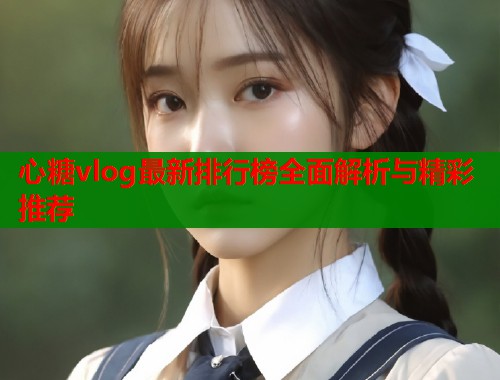 心糖vlog最新排行榜全面解析与精彩推荐