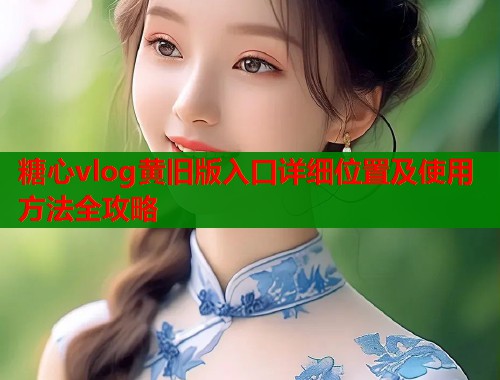 糖心vlog黄旧版入口详细位置及使用方法全攻略